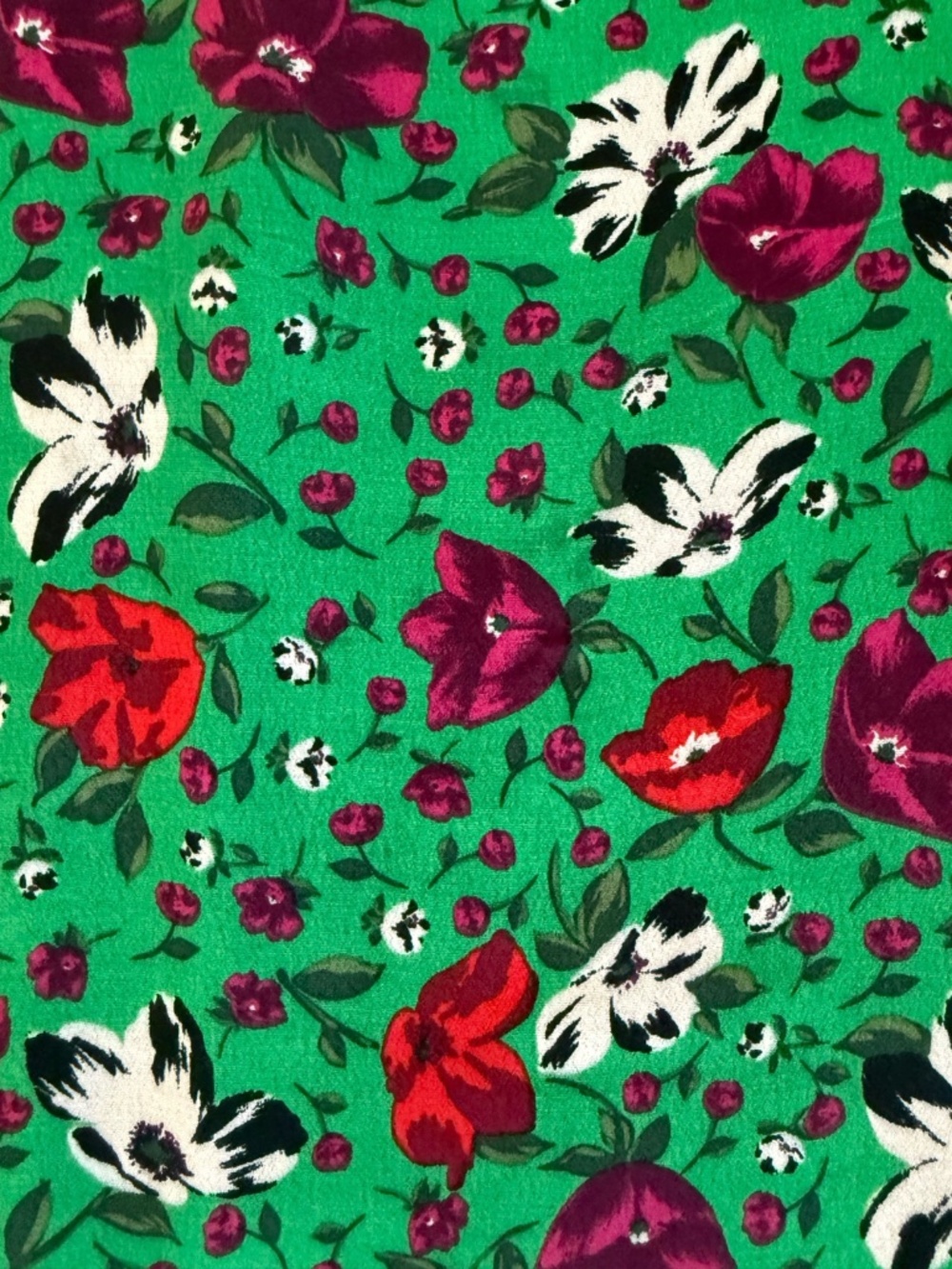 ba&sh Paloma Green Floral Wrap Midi Dress Ruffle High Low Hem Size 3 US 10 - Picture 6 of 16